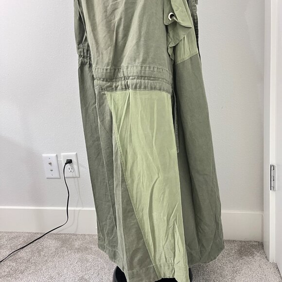 Osklen Small Olive Green Military Utility Overalls Parachute Dress - Picture 15 of 15